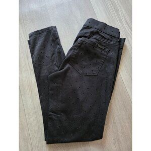 White House Black Market Polka Dot Noir Pants XS Short